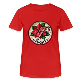 Noël coquin - T-shirt respirant Femme - rouge - Devant - AI Model Female 172 dark (172cm)