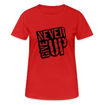 N’abandonnez jamais - T-shirt respirant Femme - rouge - Devant - AI Model Female 172 dark (172cm)
