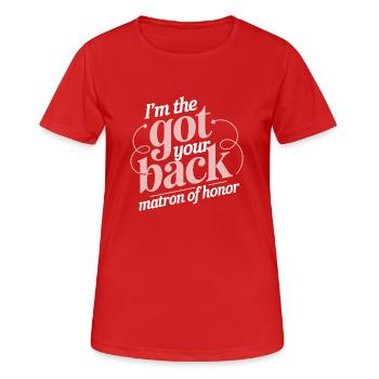 Lustige Hochzeit Momente - Frauen T-Shirt atmungsaktiv - Rot - Vorne - AI Model Female 172 dark (172cm)