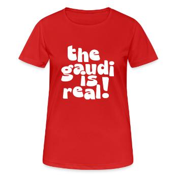 Le Gaudí est réel - T-shirt respirant Femme - rouge - Devant - AI Model Female 172 dark (172cm)