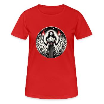 Hecate Goddess - Women's Breathable T-Shirt - red - Front - AI Model Female 172 dark (172cm)