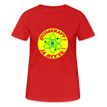 atomkraft ja bitte - Frauen T-Shirt atmungsaktiv - Rot - Vorne - AI Model Female 172 dark (172cm)