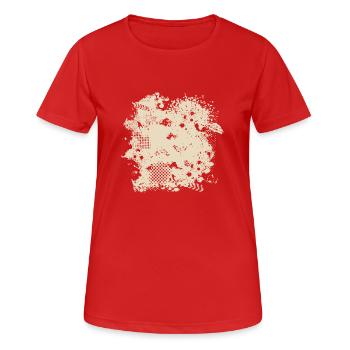 Vector background eu - Women's Breathable T-Shirt - red - Front - AI Model Female 172 dark (172cm)