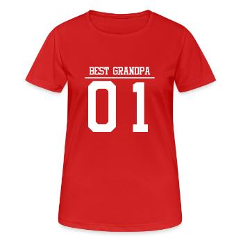 Bester Opa 01 - Frauen T-Shirt atmungsaktiv - Rot - Vorne - AI Model Female 172 dark (172cm)