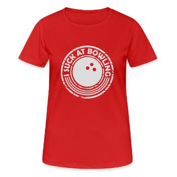 Je suis nul au bowling - T-shirt respirant Femme - rouge - Devant - AI Model Female 172 dark (172cm)