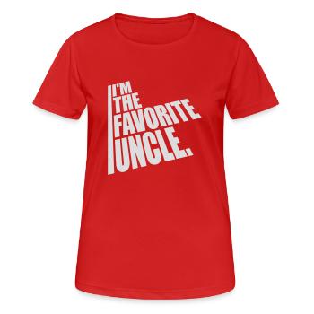 at The Favorite Uncle - Women's Breathable T-Shirt - red - Front - AI Model Female 172 dark (172cm)