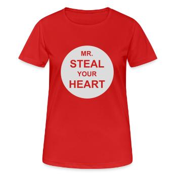 Mr steal your heart - Women's Breathable T-Shirt - red - Front - AI Model Female 172 dark (172cm)