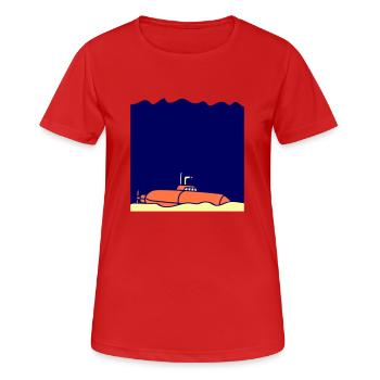 Submarine sunk ground grounded - Women's Breathable T-Shirt - red - Front - AI Model Female 172 dark (172cm)