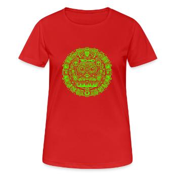Techno Music Logo - Women's Breathable T-Shirt - red - Front - AI Model Female 172 dark (172cm)