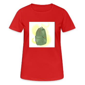 Sac à dos de montagne - T-shirt respirant Femme - rouge - Devant - AI Model Female 172 dark (172cm)