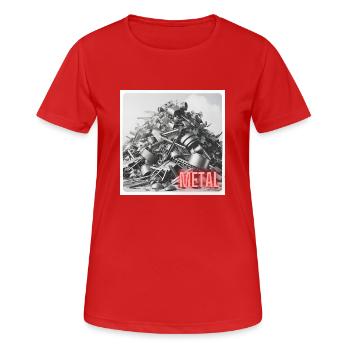Ein Haufen Altmetall - Frauen T-Shirt atmungsaktiv - Rot - Vorne - AI Model Female 172 dark (172cm)