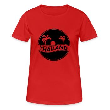 Thailand - Frauen T-Shirt atmungsaktiv - Rot - Vorne - AI Model Female 172 dark (172cm)