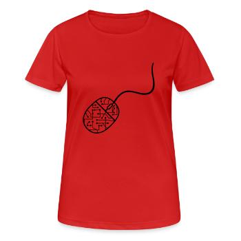 les données de micropuces fraîche ordinateur pc co - T-shirt respirant Femme - rouge - Devant - AI Model Female 172 dark (172cm)