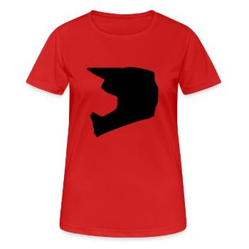 Downhill Helmet - T-shirt respirant Femme - rouge - Devant - AI Model Female 172 dark (172cm)