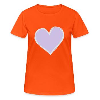 Lavender Heart - Women's Breathable T-Shirt - neon orange - Front - AI Model Female 172 dark (172cm)