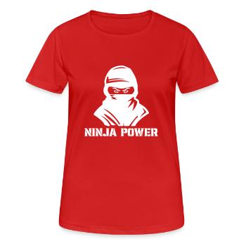 pouvoir ninja - T-shirt respirant Femme - rouge - Devant - AI Model Female 172 dark (172cm)