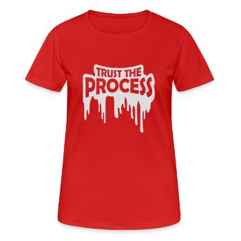 trust the process Quote - Women's Breathable T-Shirt - red - Front - AI Model Female 172 dark (172cm)