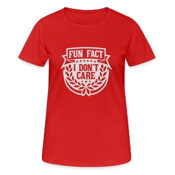 Je me fiche des faits - T-shirt respirant Femme - rouge - Devant - AI Model Female 172 dark (172cm)
