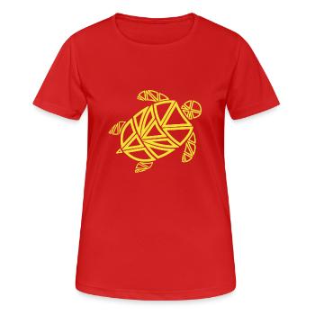 Turtle - Women's Breathable T-Shirt - red - Front - AI Model Female 172 dark (172cm)