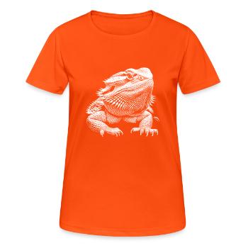 Dragon barbu - T-shirt respirant Femme - orange néon - Devant - AI Model Female 172 dark (172cm)