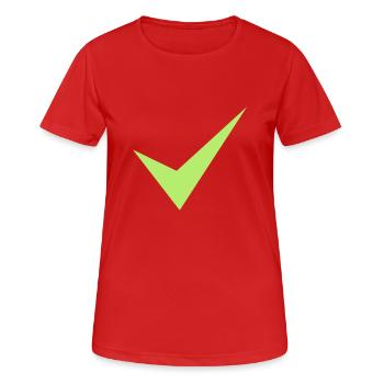 tique - T-shirt respirant Femme - rouge - Devant - AI Model Female 172 dark (172cm)