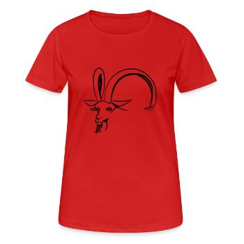 Montée de horoscope Capricorne - T-shirt respirant Femme - rouge - Devant - AI Model Female 172 dark (172cm)