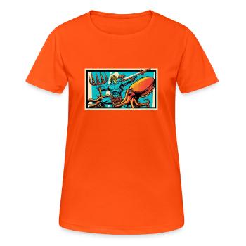 nVx Poseidon 2 - Women's Breathable T-Shirt - neon orange - Front - AI Model Female 172 dark (172cm)