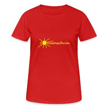 Sonnenschein - Frauen T-Shirt atmungsaktiv - Rot - Vorne - AI Model Female 172 dark (172cm)