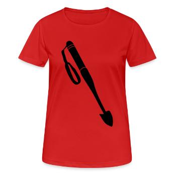 bêche pour l'excavation de la truffe_v1 - T-shirt respirant Femme - rouge - Devant - AI Model Female 172 dark (172cm)