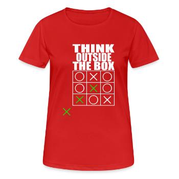 sortir des sentiers battus - T-shirt respirant Femme - rouge - Devant - AI Model Female 172 dark (172cm)