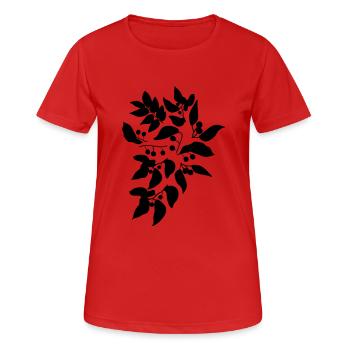 Beeren c1 - Frauen T-Shirt atmungsaktiv - Rot - Vorne - AI Model Female 172 dark (172cm)