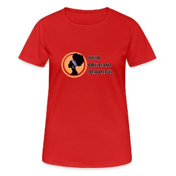 This woman is bold brilliant beautiful - Women's Breathable T-Shirt - red - Front - AI Model Female 172 dark (172cm)