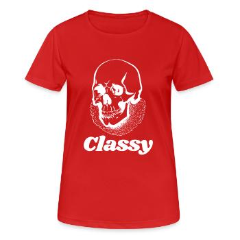 Classy Skull - Women's Breathable T-Shirt - red - Front - AI Model Female 172 dark (172cm)