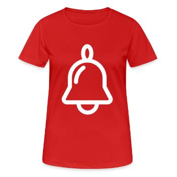 Cloche de Noël, cloche, cloche, décorations d'arbres - T-shirt respirant Femme - rouge - Devant - AI Model Female 172 dark (172cm)