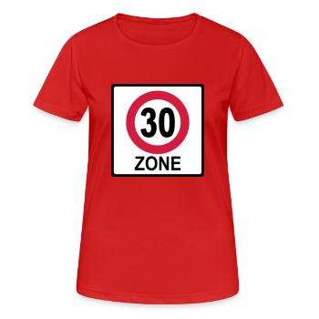 Zone 30 Geburtstag - Frauen T-Shirt atmungsaktiv - Rot - Vorne - AI Model Female 172 dark (172cm)
