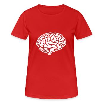 Cerveau - T-shirt respirant Femme - rouge - Devant - AI Model Female 172 dark (172cm)
