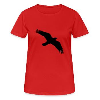 Bird, Crow, Raven - T-shirt respirant Femme - rouge - Devant - AI Model Female 172 dark (172cm)