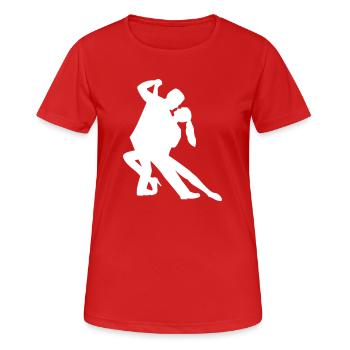 Tango - Frauen T-Shirt atmungsaktiv - Rot - Vorne - AI Model Female 172 dark (172cm)