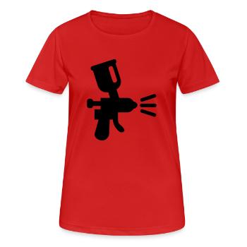 Lackierer - Frauen T-Shirt atmungsaktiv - Rot - Vorne - AI Model Female 172 dark (172cm)