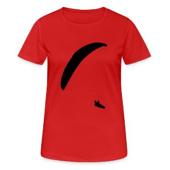 gleitschirm klein - Frauen T-Shirt atmungsaktiv - Rot - Vorne - AI Model Female 172 dark (172cm)
