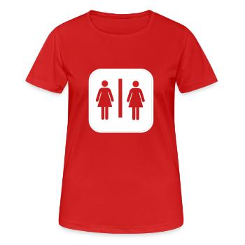 Duo Féminin Femmes Lesbienne LGBT - T-shirt respirant Femme - rouge - Devant - AI Model Female 172 dark (172cm)