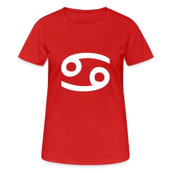 Sternzeichen Krebs - Frauen T-Shirt atmungsaktiv - Rot - Vorne - AI Model Female 172 dark (172cm)