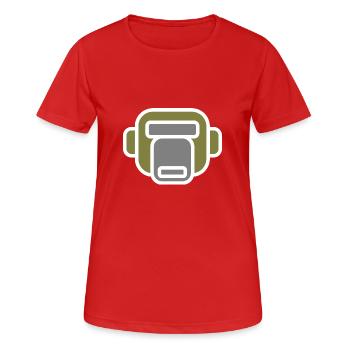 singe - T-shirt respirant Femme - rouge - Devant - AI Model Female 172 dark (172cm)