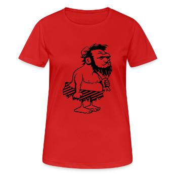Caveman caveman funny pattern - Women's Breathable T-Shirt - red - Front - AI Model Female 172 dark (172cm)