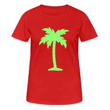 palme - Frauen T-Shirt atmungsaktiv - Rot - Vorne - AI Model Female 172 dark (172cm)