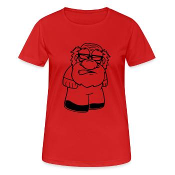 zwerg klein gesicht kopf boese veraergert wue - Frauen T-Shirt atmungsaktiv - Rot - Vorne - AI Model Female 172 dark (172cm)