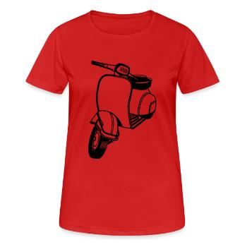 motorroller freiheit reisen - Frauen T-Shirt atmungsaktiv - Rot - Vorne - AI Model Female 172 dark (172cm)
