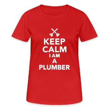 Klempner - Frauen T-Shirt atmungsaktiv - Rot - Vorne - AI Model Female 172 dark (172cm)