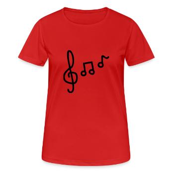 Noten - Frauen T-Shirt atmungsaktiv - Rot - Vorne - AI Model Female 172 dark (172cm)