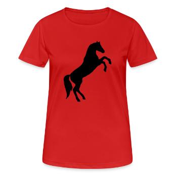 Cheval sauvage - T-shirt respirant Femme - rouge - Devant - AI Model Female 172 dark (172cm)